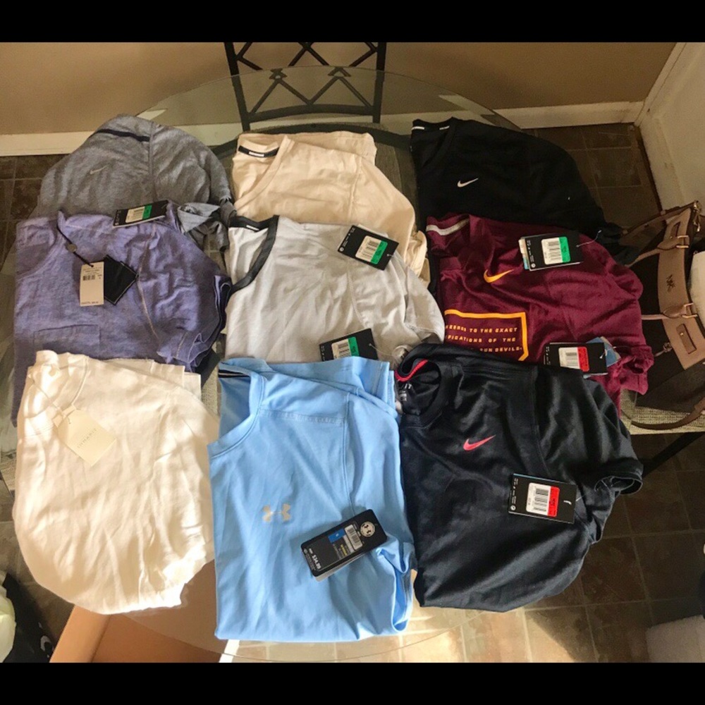 9 XL Short Sleeve workout brand name shirts